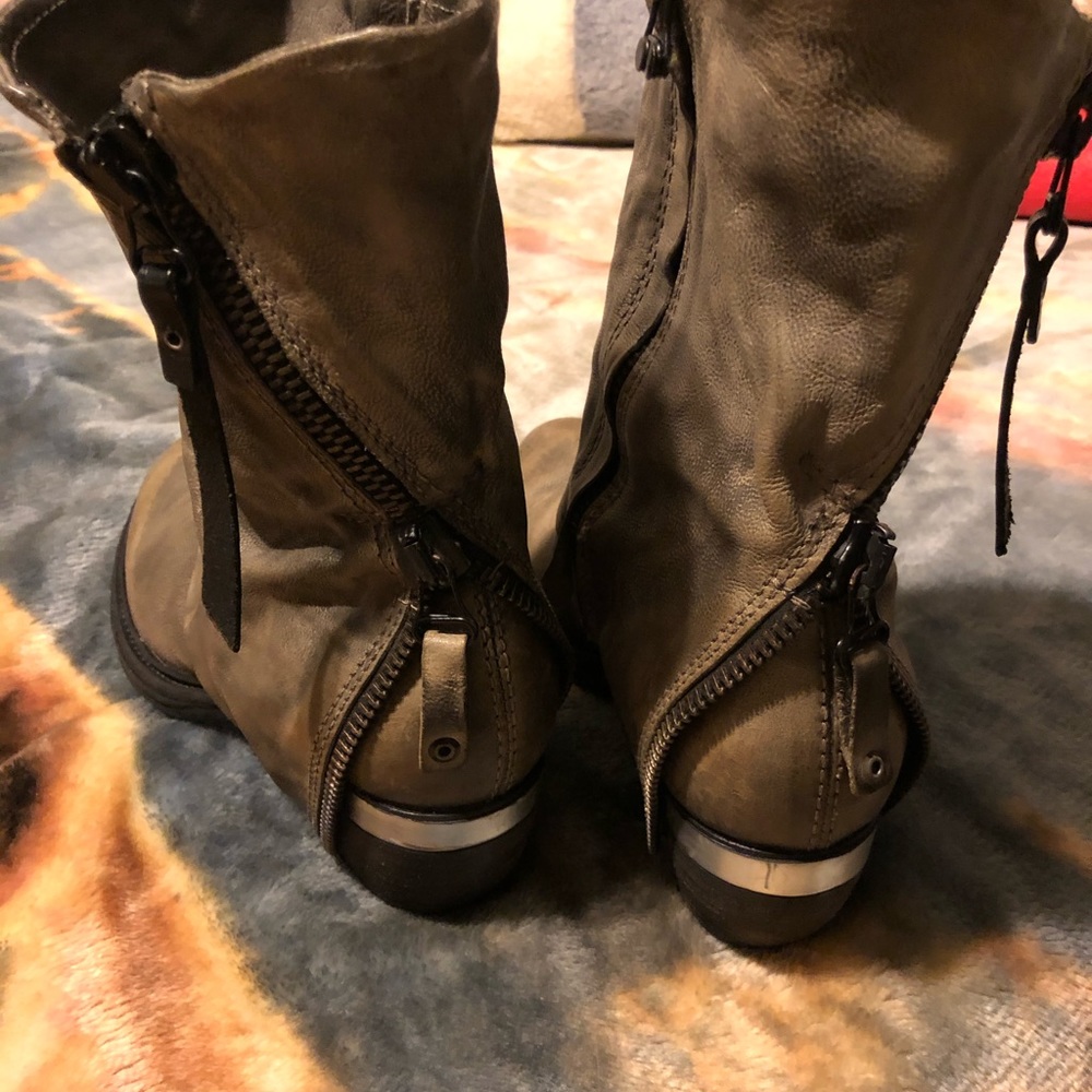 Beautiful AS98 Double Zipper Gray Boots!❤️size 37